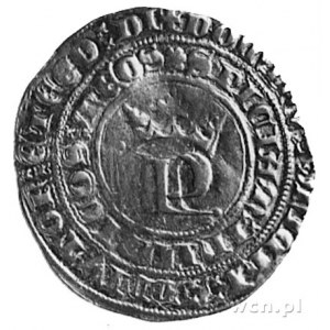 Pedro I (1350-1369), real, Aw: Duży monogram P pod koro...