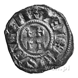 Baldwin III (1143-1163), denar, Aw: Krzyż równoramienny...