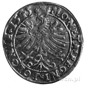 grosz 1545, Kraków, Aw: Korona i napis, Rw: Orzeł i nap...