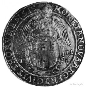 półtalar 1631, Toruń, Aw: Półpostać i napis, Rw: Herb T...