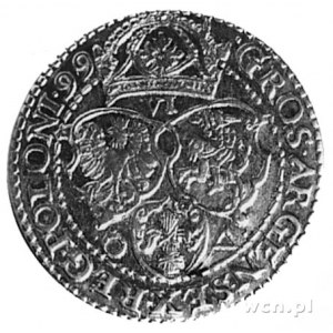 szóstak 1599, Malbork, Aw: Popiersie z dużą głową i nap...