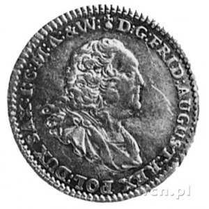 dukat 1762, Drezno, Aw: Popiersie i napis, Rw: Tarcza h...