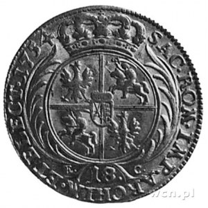 ort 1754, Lipsk, j.w., duże popiersie, Merseb. 1780, Gu...