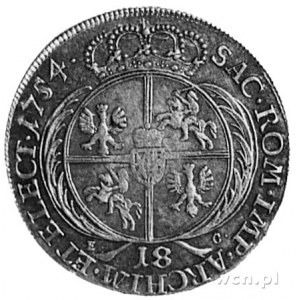 ort 1754, Lipsk, j.w., odmiana: duże popiersie, nieco m...