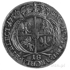 ort 1754, Lipsk, j.w., odmiana z małą głową, rzadko spo...