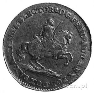 2 grosze 1742, Drezno, Aw: Król na koniu i napis, Rw: T...
