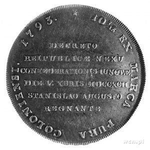 talar historyczny 1793, Warszawa, Aw: Wielowierszowy na...