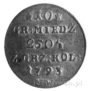10 groszy miedzianych 1793, Warszawa, j.w., Plage 239