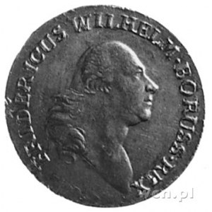 grosz 1796, Wrocław, Aw: Głowa Fryderyka Wilhelma II i ...