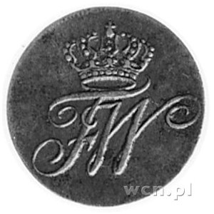 szeląg 1801, Berlin, Aw: Monogram Fryderyka Wilhelma II...