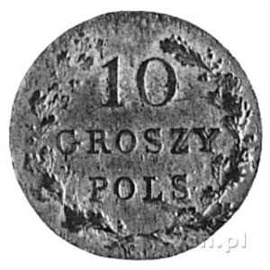 10 groszy 1831, Warszawa, j.w., Plage 279, dobry stan z...