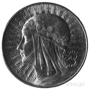5 złotych 1932 ze znakiem mennicy, Głowa Kobiety, wyjąt...