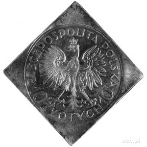 10 złotych 1933 Traugutt, klipa , srebro 34.6 x 34.6 mm...
