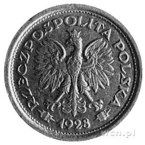 1 złoty 1928, bez napisu PRÓBA, Aw: Orzeł i napis, Rw: ...