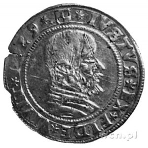 grosz 1529, Królewiec, Aw: Popiersie Albrechta i napis,...