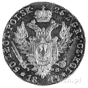 50 złotych 1819, Warszawa, Aw: Głowa i napis, Rw: Orzeł...