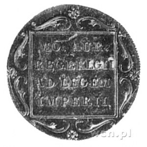 dukat 1831, Utrecht, Aw: Rycerz i napis, Rw: Napis w oz...