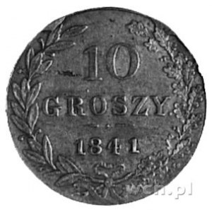 10 groszy 1841, Warszawa, Aw: Orzeł carski, Rw: Nominał...