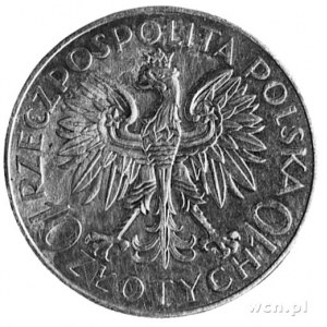 10 złotych 1933, Sobieski z wypukłym napisem PRÓBA, sre...