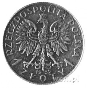1 złoty 1932 z wypukłym napisem PRÓBA, Aw: Orzeł i napi...