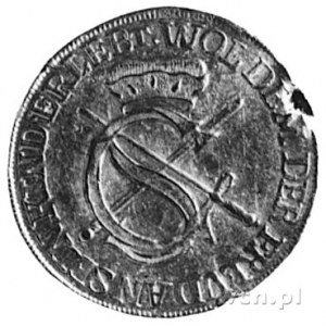 Saksonia, dukat 1616, Aw: Monogram i napis, Rw: IHS i n...