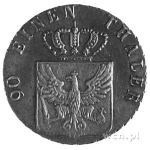 Prusy, 4 fenigi 1821 B (Wrocław), AKS 32, rzadka moneta...