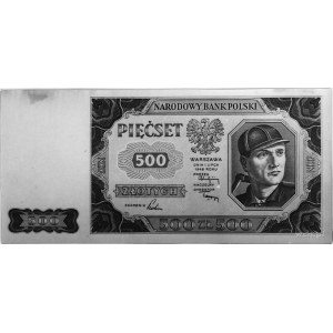 500 złotych 1.07.1948, bez numerów serii i numeracji. P...