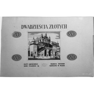 projekt nieznanego banknotu prawdopodobnie autorstwa Kl...