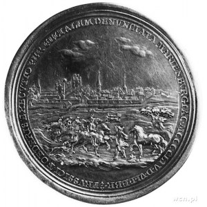 medal nie sygnowany, wybity w 1754 r., w Toruniu na pam...