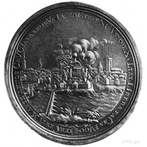 medal nie sygnowany, wybity w 1754 r., w Toruniu na pam...