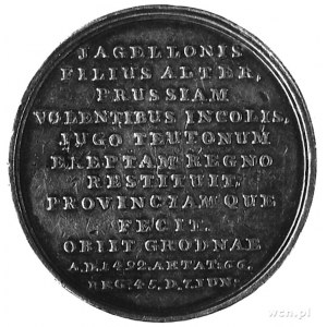 medal Holzhaeussera ze świty królewskiej- Kazimierz Jag...