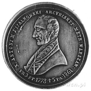 medal nie sygnowany wybity w 1861 r. z okazji śmierci a...