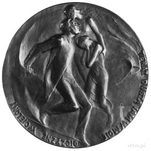 medal projektu Wacława Szymanowskiego, rytowany przez P...