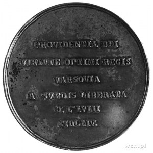 medal b.d. (koniec XIX w. ?) z okazji uwolnienia Warsza...