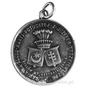 medalik z uszkiem sygnowany HJ (prawdopodobnie Jan Hopl...