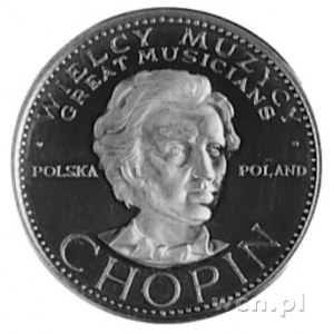 medal nie sygnowany z serii: Wielcy Muzycy, Aw: Popiers...