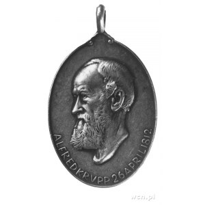 medal owalny z uszkiem sygnowany H. HAHN, wybity w 1912...