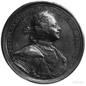 medal sygnowany T.1, (T. Iwanow), wybity w 1717 r., Aw:...