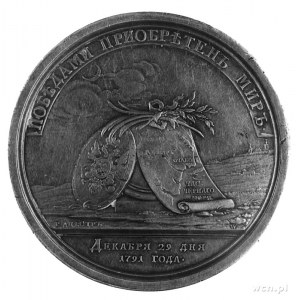 medal sygnowany CLF (Carl Leberecht) wybity w 1791 r. z...