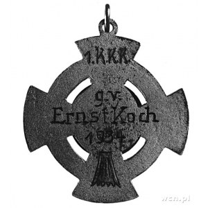 odznaka pamiątkowa zawodów strzeleckich, tombak, emalia...