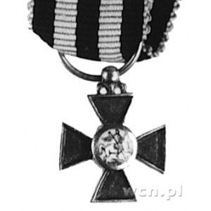 miniatura Orderu Św. Jerzego, złoto, emalia 11x11 mm
