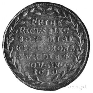 odbitka w srebrze 3-dukatówki wybitej w 1619 r. z okazj...