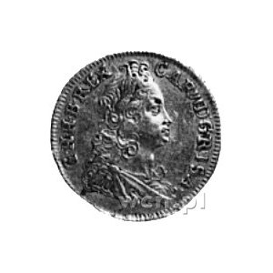 1/4 dukata 1725, Praga, Aw: Popiersie i napis, Rw: Orze...