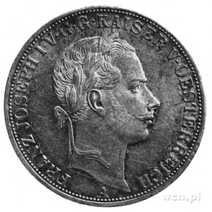 talar 1858, Wiedeń, Aw: Głowa cesarza w laurze, w otoku...