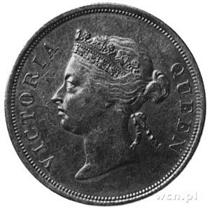 50 centów 1897, Aw: Głowa królowej Wiktorii, Rw: Duża l...