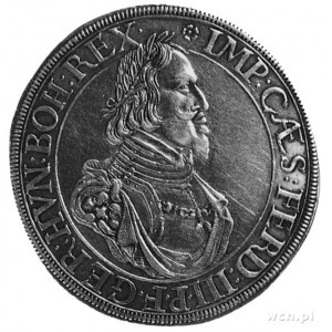 talar 1642, Aw: Popiersie Ferdynanda III w otoku napis,...