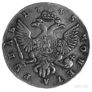 rubel 1745, Petersburg, Dav. 1677