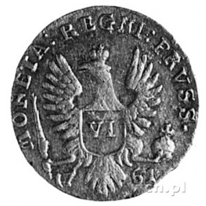 6 groszy 1761, Uzdenikow 4827, Schr.1906