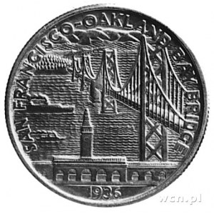 1/2 dolara 1936, Aw: Grizzli, Rw: Most w San Francisco,...
