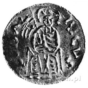 Udalryk 1012-1033, denar, Aw: Król na tronie z włócznią...